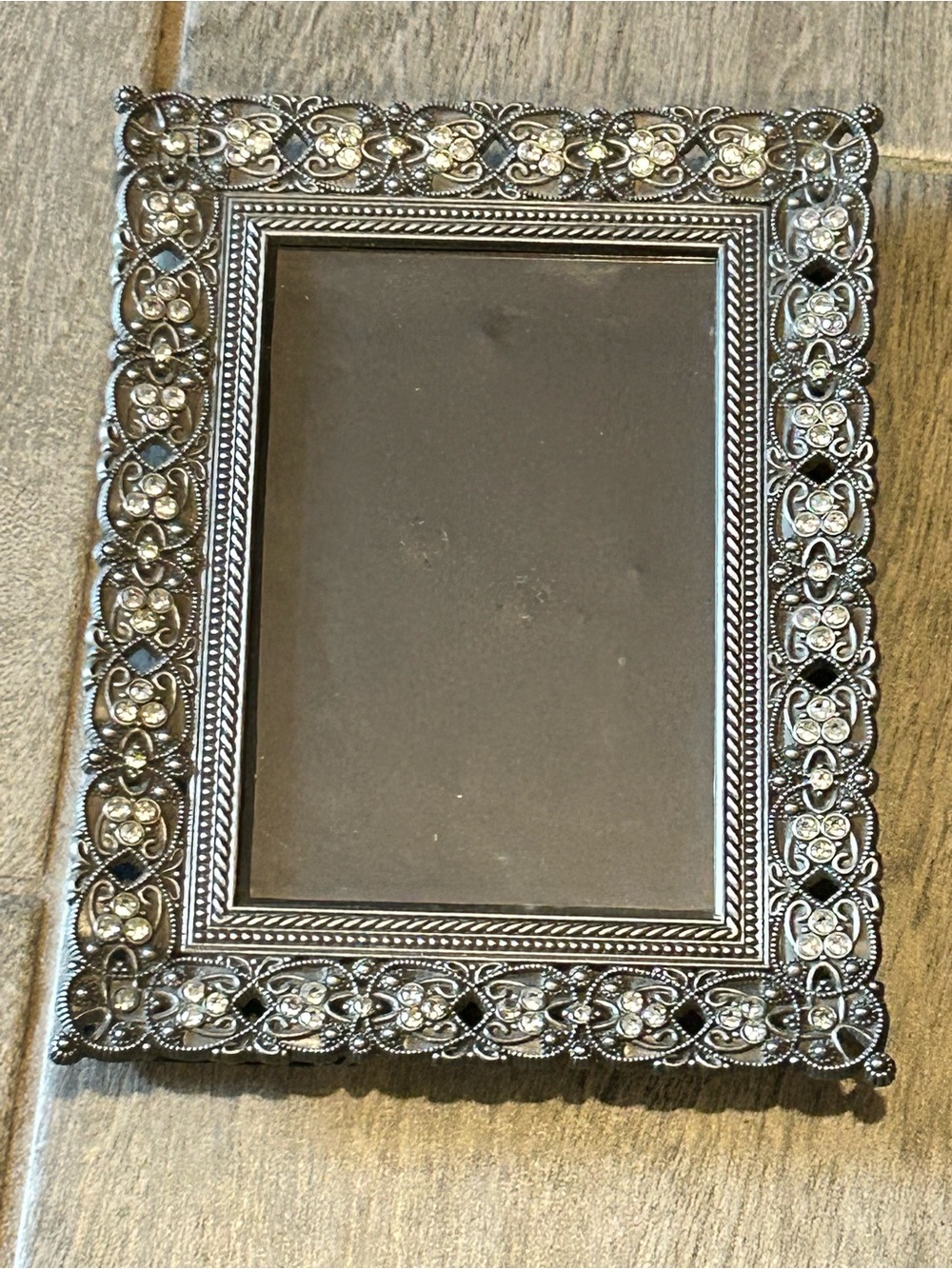 Ornate Decorative Metal Photo Frame – Silver